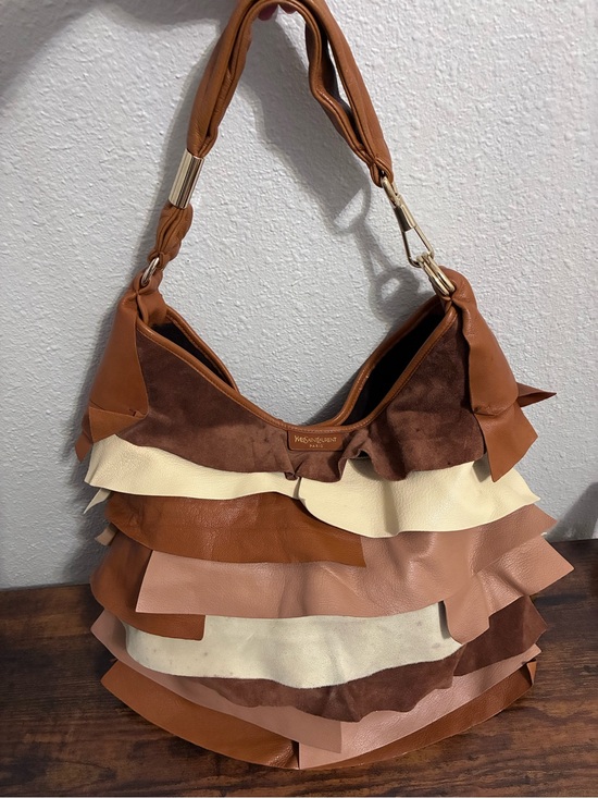 Yves Saint Laurent Handbags - Yves Saint Laurent Mombasa St. Tropez Ruffle Hobo Bag — Tom Ford Era
